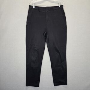 Jenni Kayne Black Cotton Blend Pants Sz 10 Flat Front Pockets Lightweight Twill